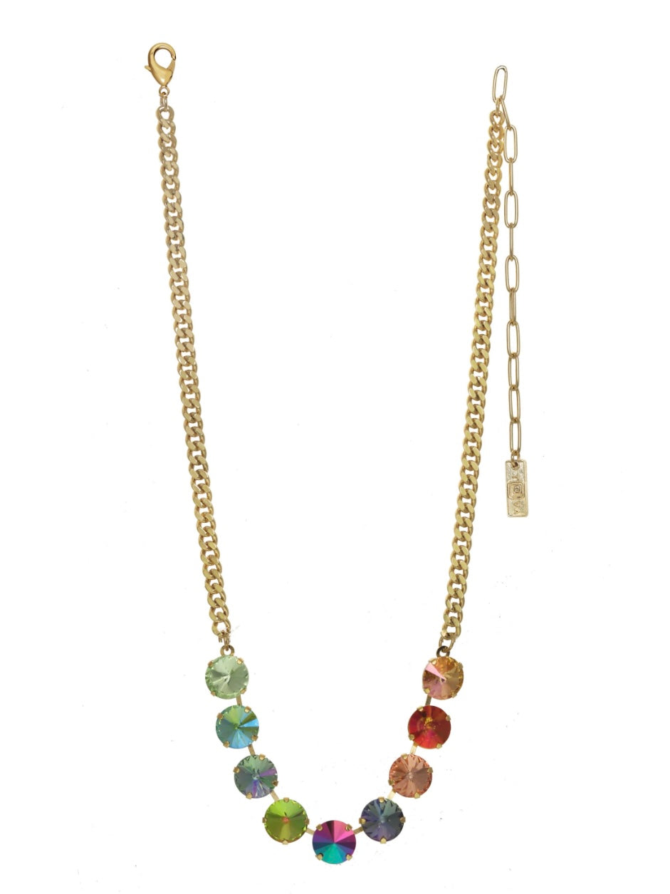 Mini Sofia Metallic Mix Crystal Necklace