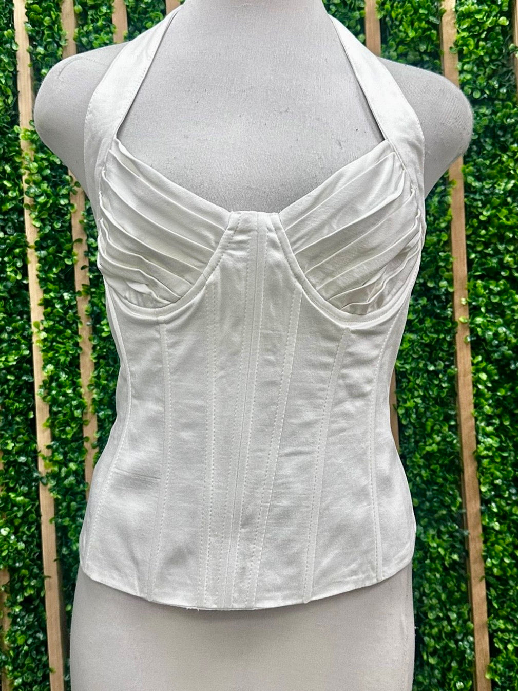 Halter Neck Structured Corset Top
