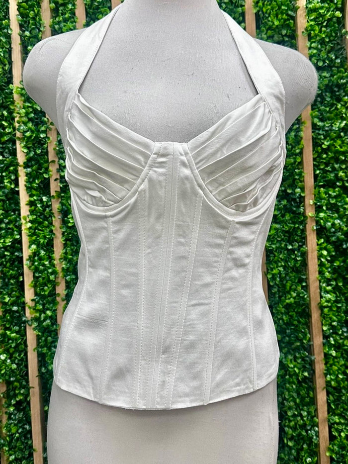 Halter Neck Structured Corset Top