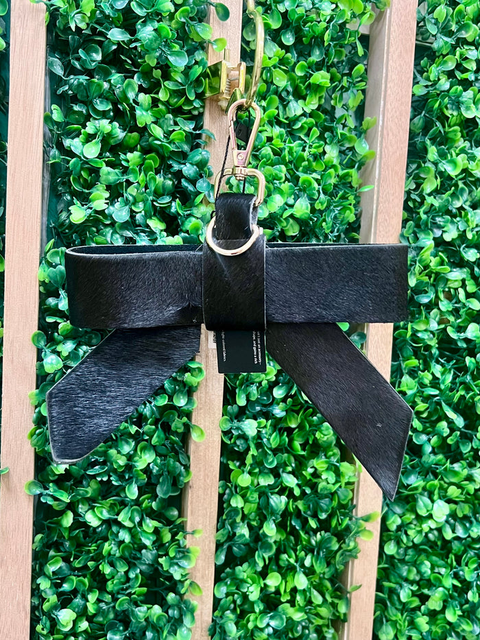 Leather Bow Keychain