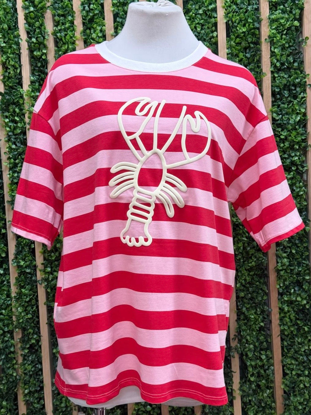 Striped Lobster Graphic Tee