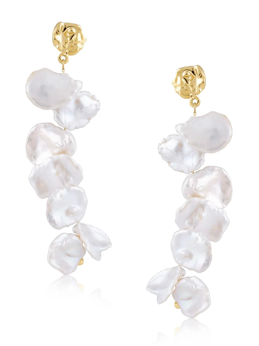 SJ Rustic Pearl Earring