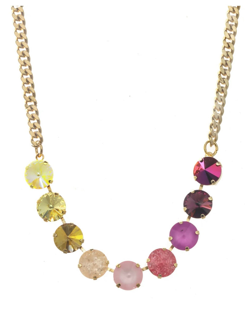 Mini Sofia Metallic Mix Crystal Necklace