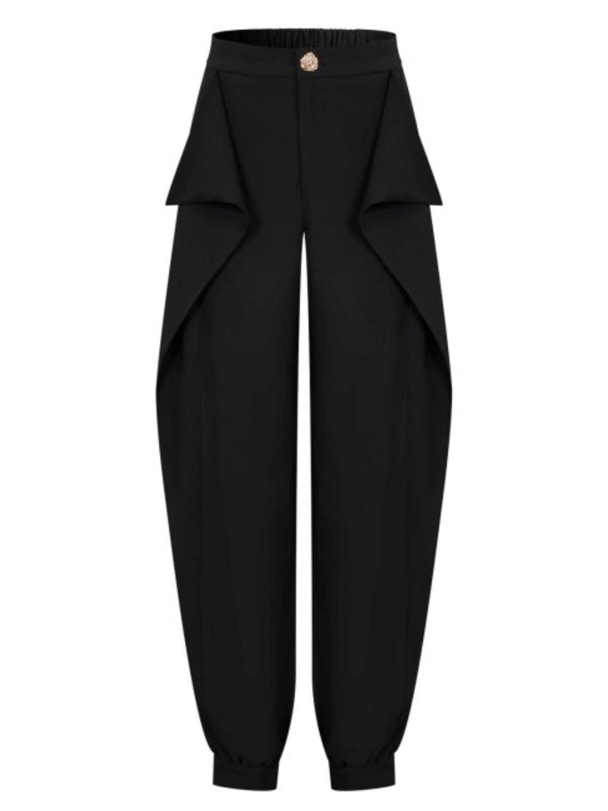 Sculpted Elegance Draped Jogger Pants