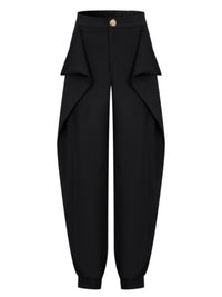 Sculpted Elegance Draped Jogger Pants