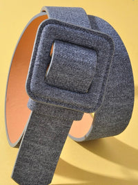 Denim Square Buckle Belt