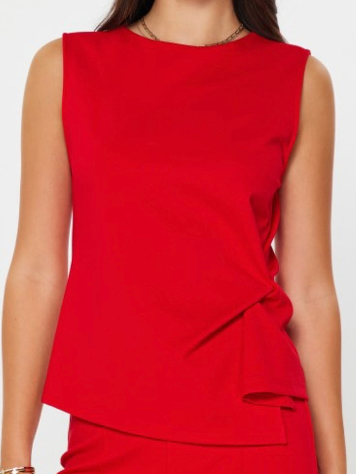 Twist Detail Ponte Sleeveless Top