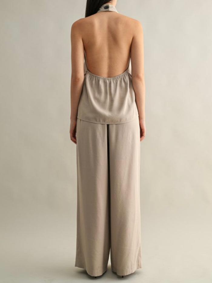 Taupe Wide Leg Pant