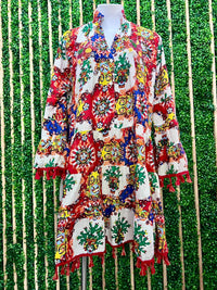Italy Print Mix Short Dress