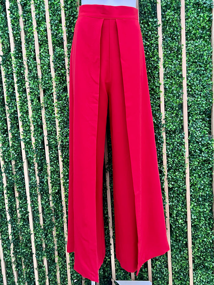 High Waist Wide Pleat Palazzo Pants