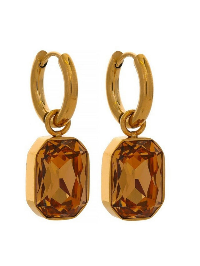 Cubic Zirconia Drop Dangle Charms Earring