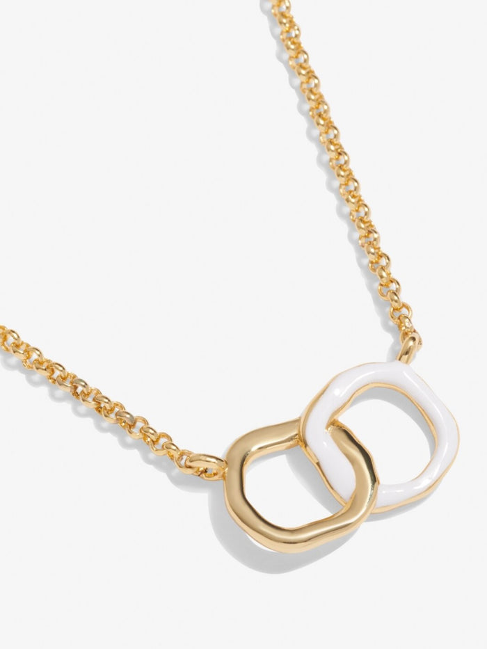 Little Moments Beau White Enamel Necklace