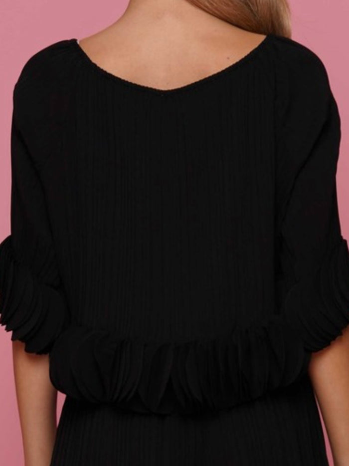 Delicate Circle Trim Off Shoulder Blouse