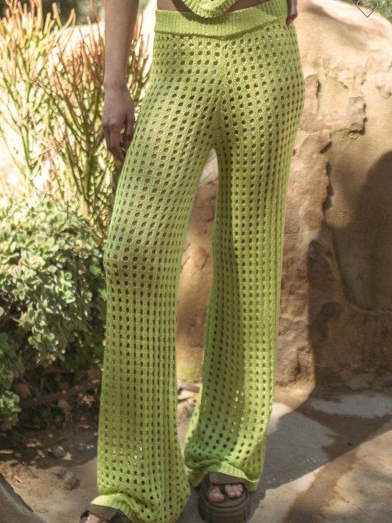 Lime Crochet Pant