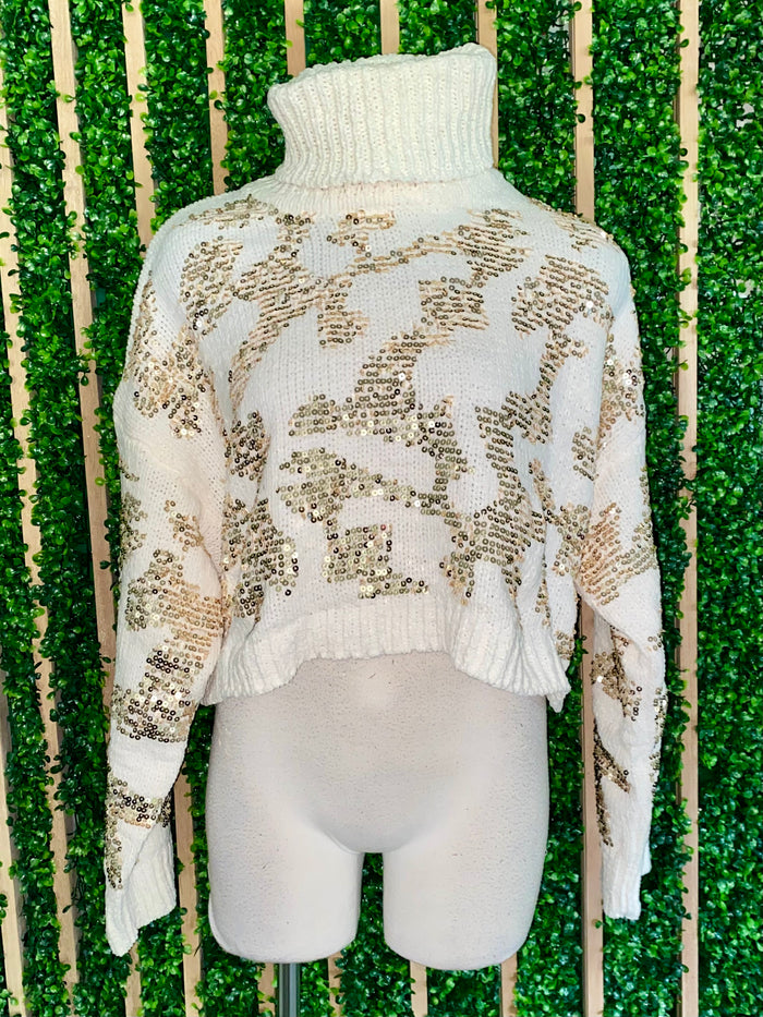 Cream Gold Sweater