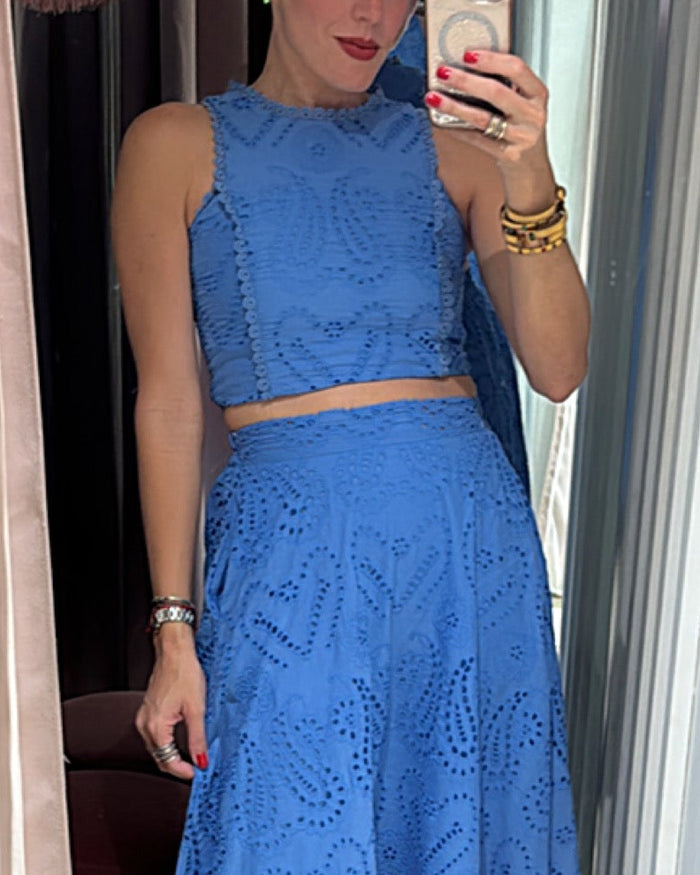 Beautiful Eyelet Crop Top