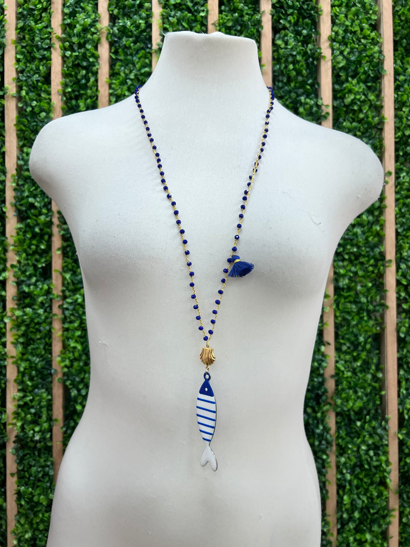 Fish Tassel Long Necklace