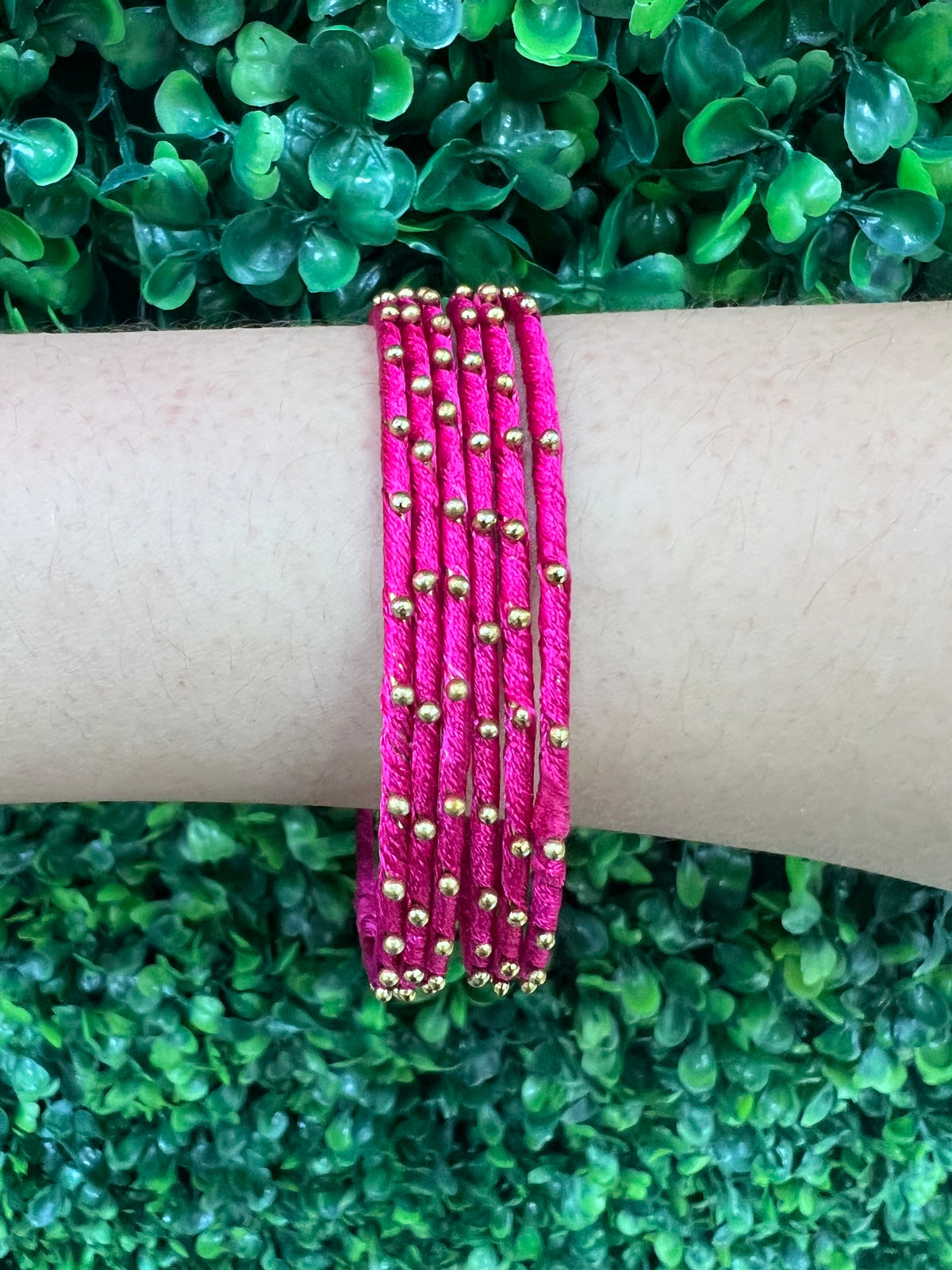 Multicolor Silk Bangle Set