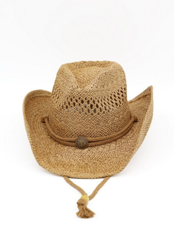 Coin Detail Straw Cowboy Sun Hat