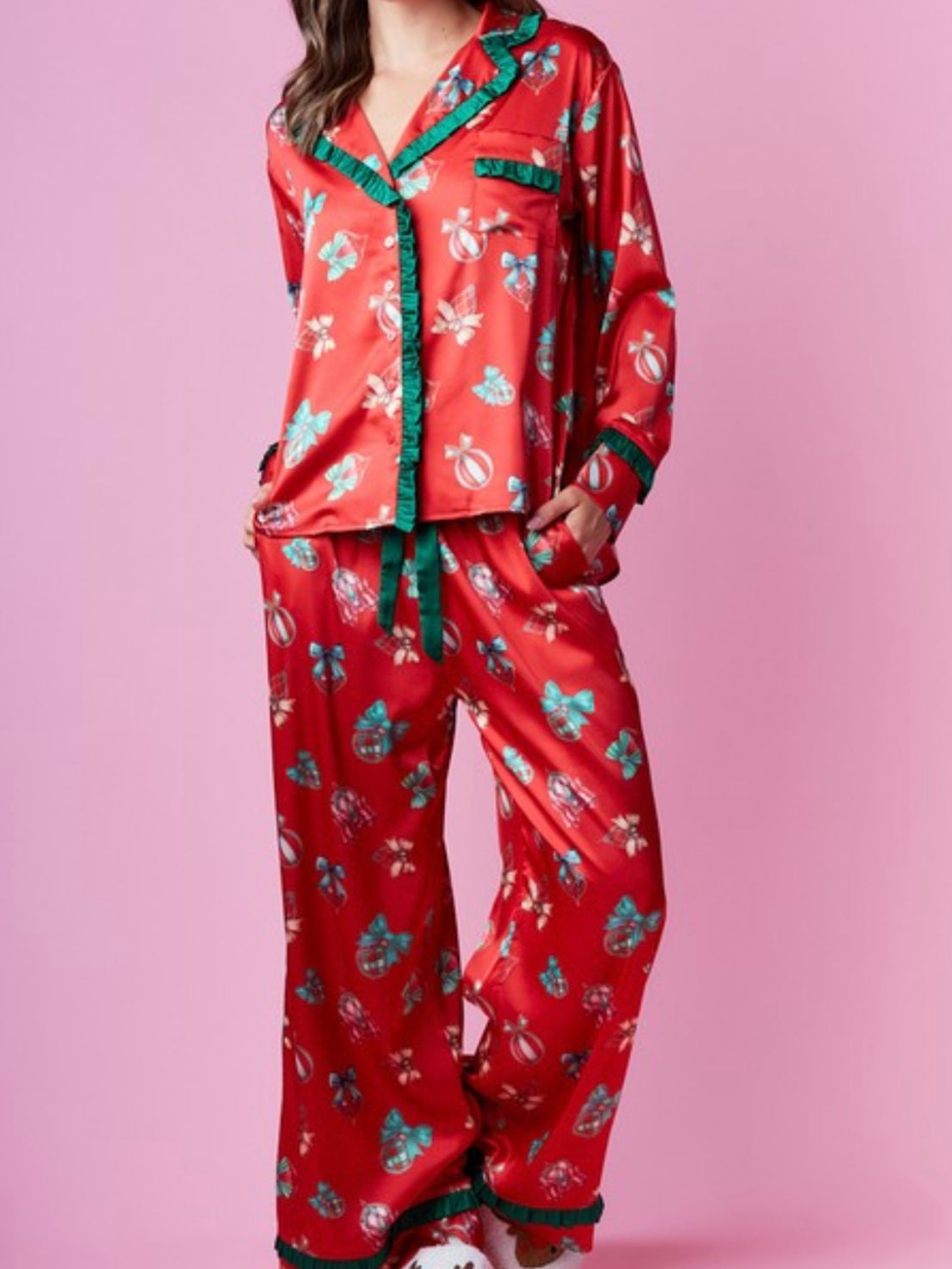 Holiday Gift Satin PJ Set