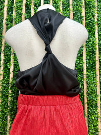 Satin Twist Halter Neck Top
