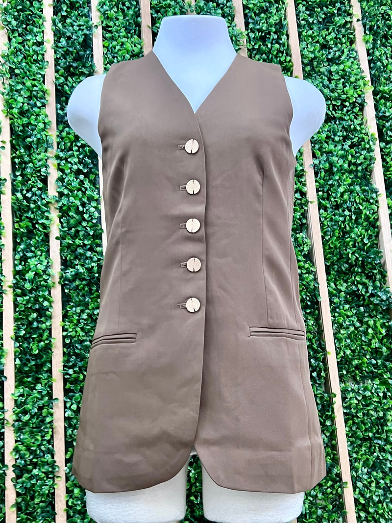Business Fitted Long Vest