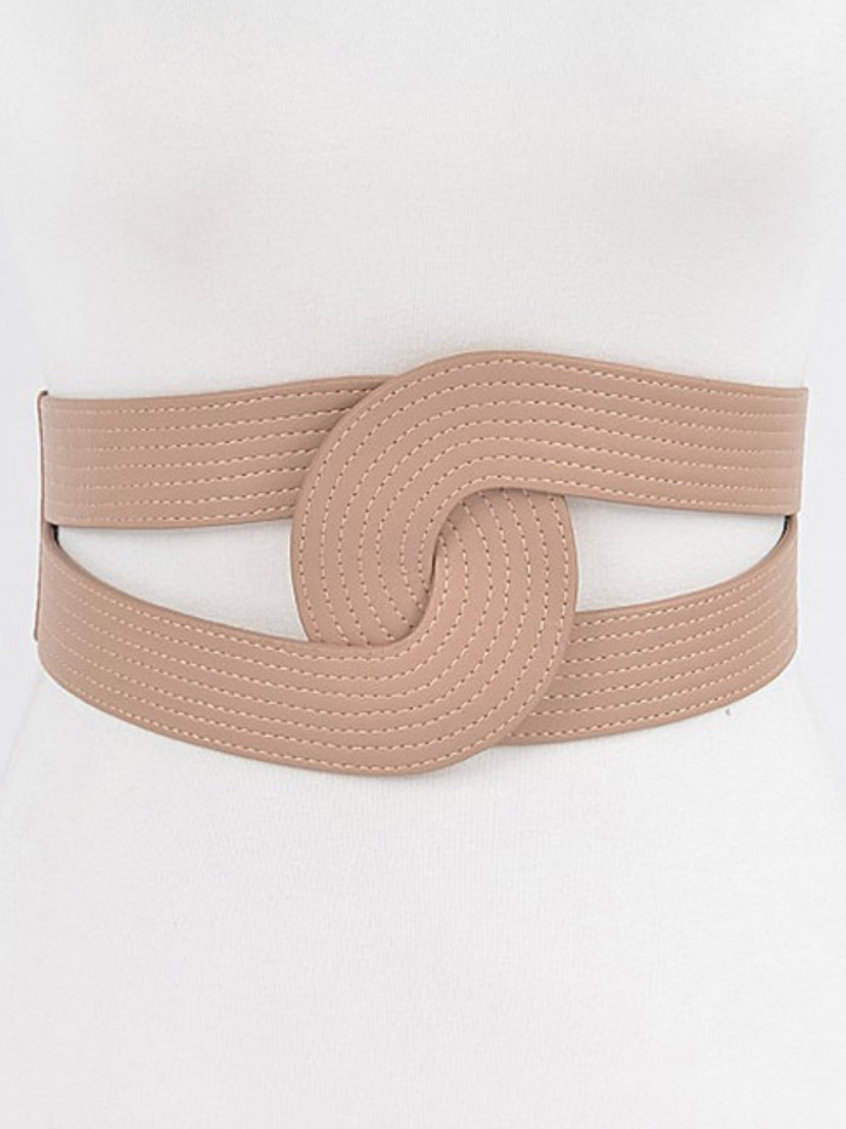 Faux Leather Double Loop Belt