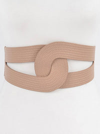 Faux Leather Double Loop Belt