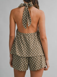 Brown Polka Dot Short Pant