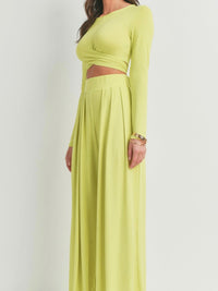 Long Sleeve Wrap Pant Set