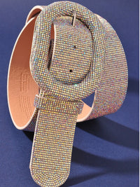 Glam Rhinestone Oval Belt