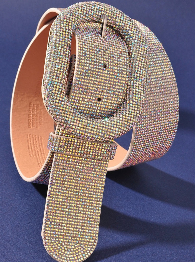 Glam Rhinestone Oval Belt