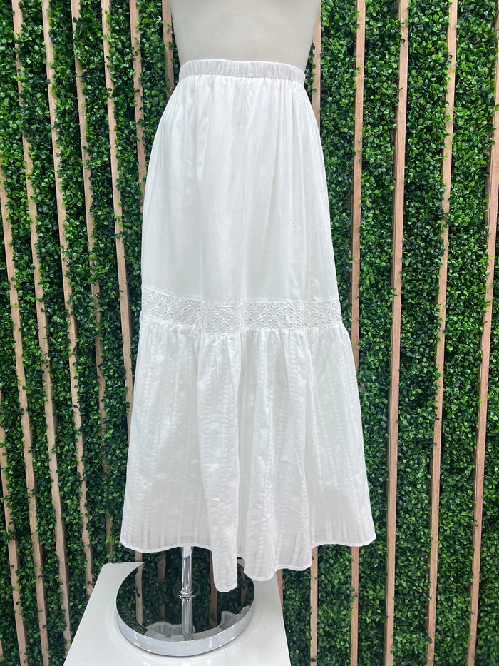 Lace Detail Maxi Skirt