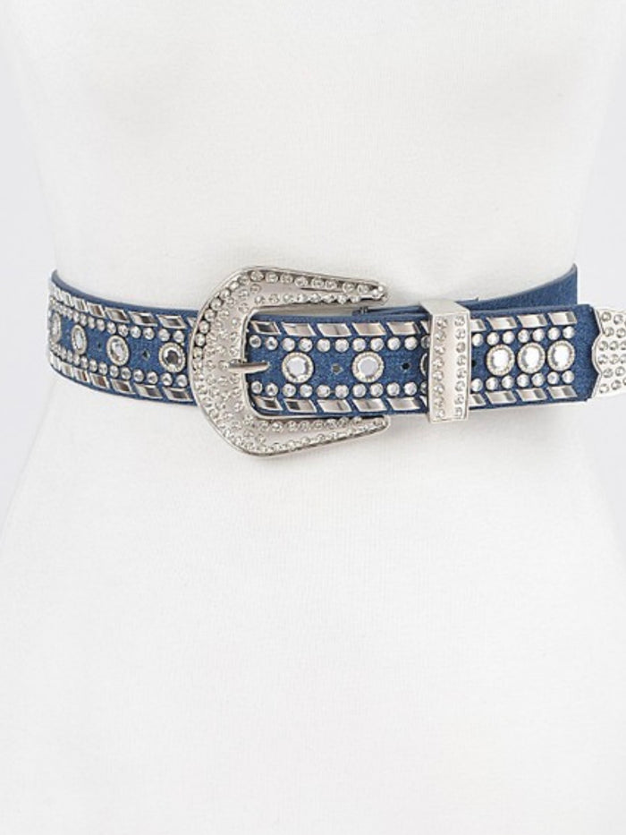 Rhinestone Metal Studded belt