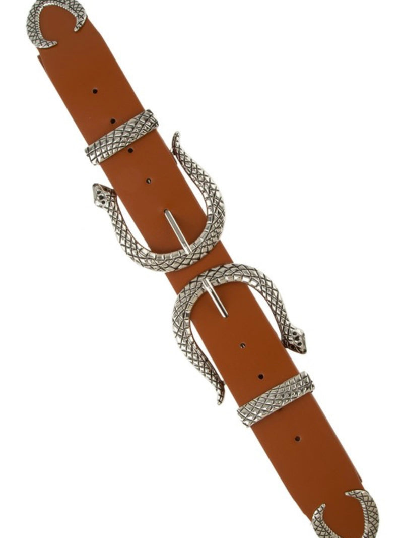 Wide Double Snake Elastic Belt