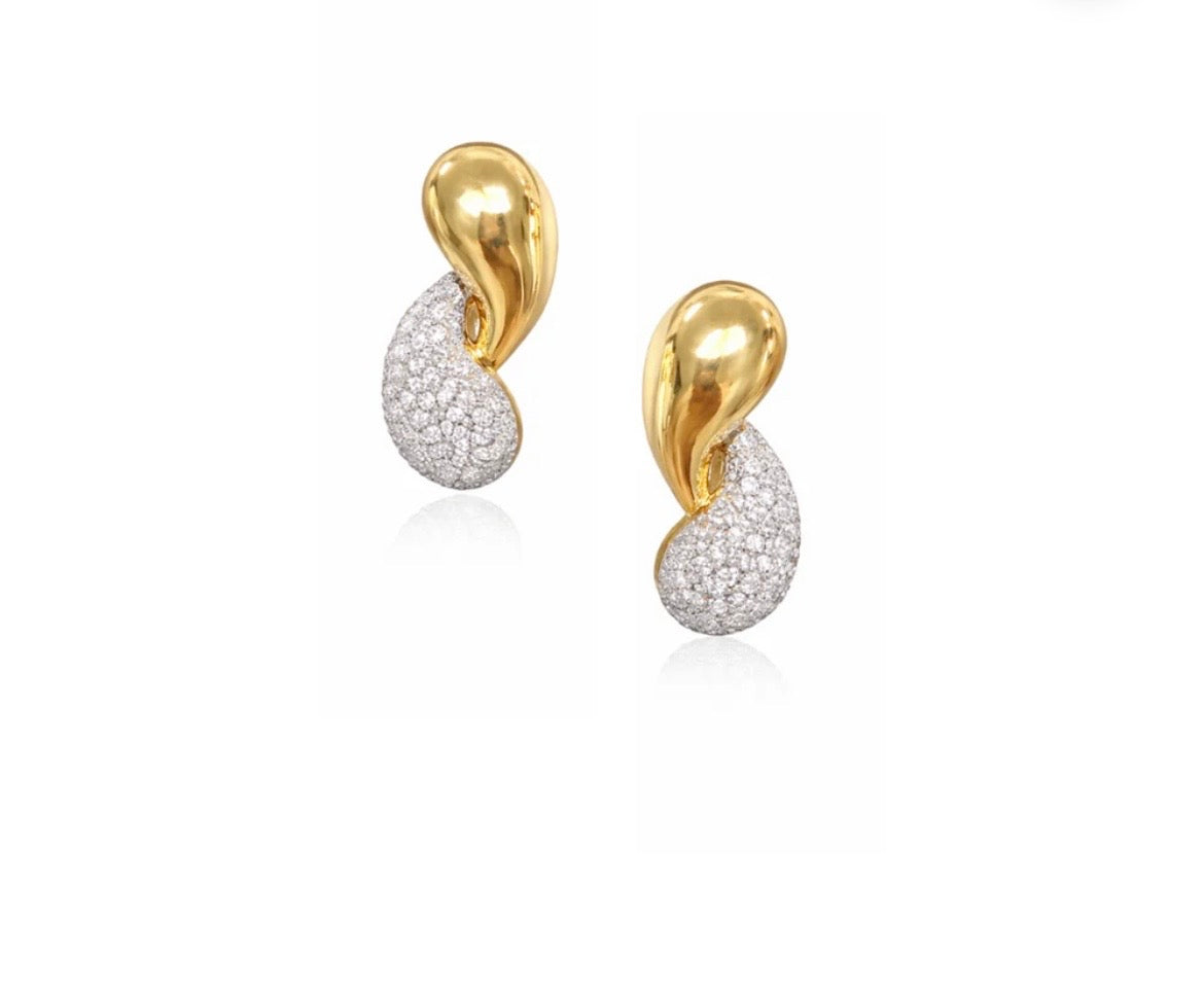 SJ Pave Raindrop Earrings