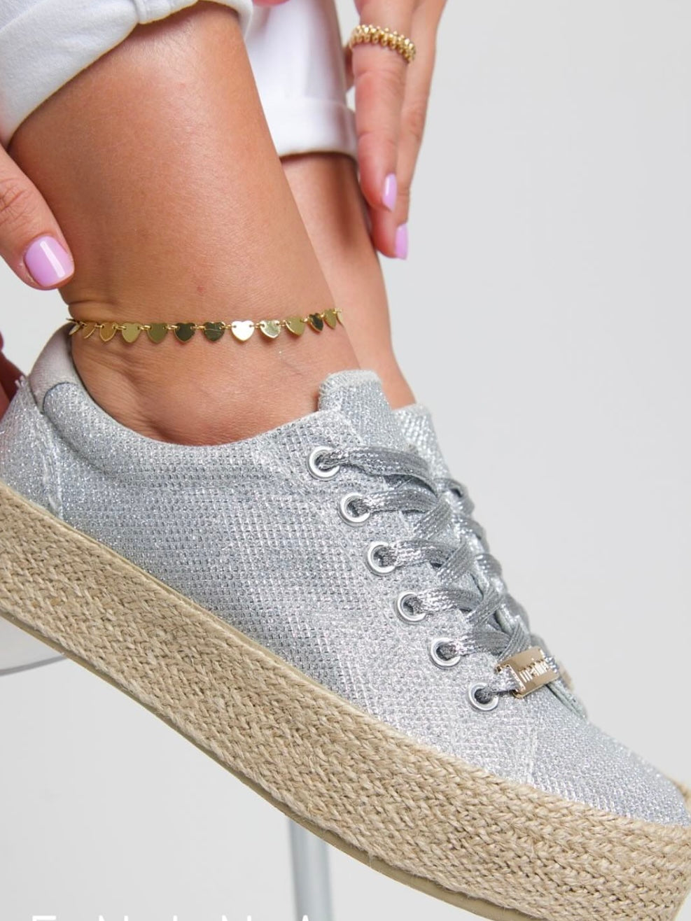 Metallic Canvas Sneakers