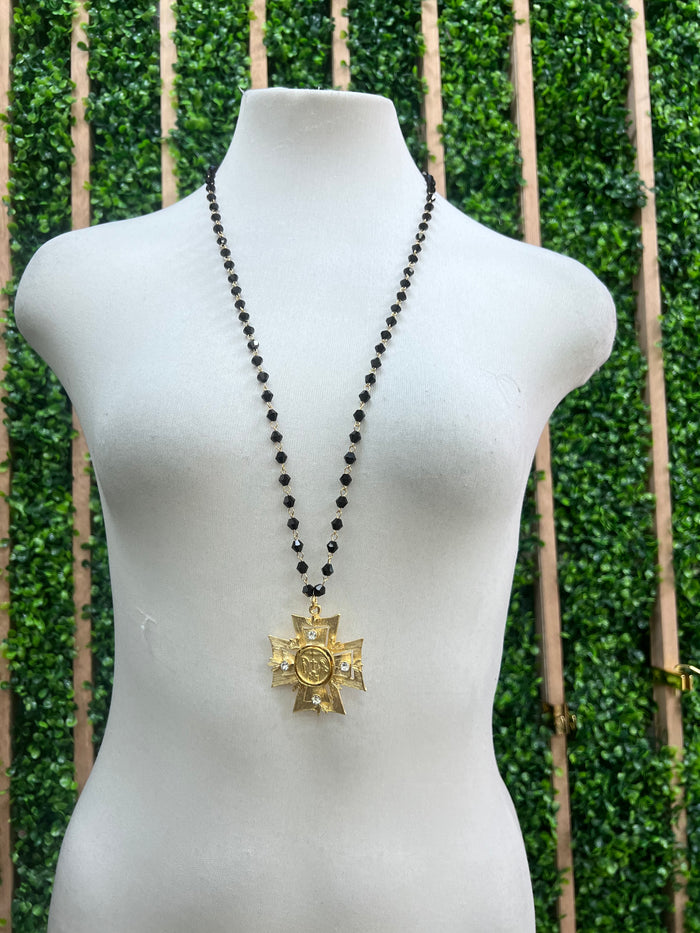 WD Maltese Cross Necklace