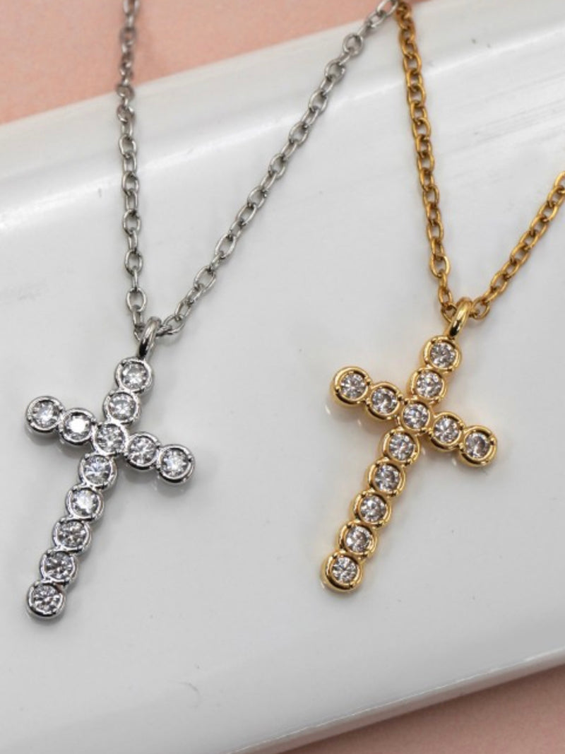 Crystal Cross Necklace