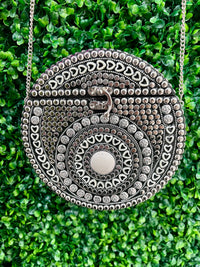 Elegant Boho Round Clutch