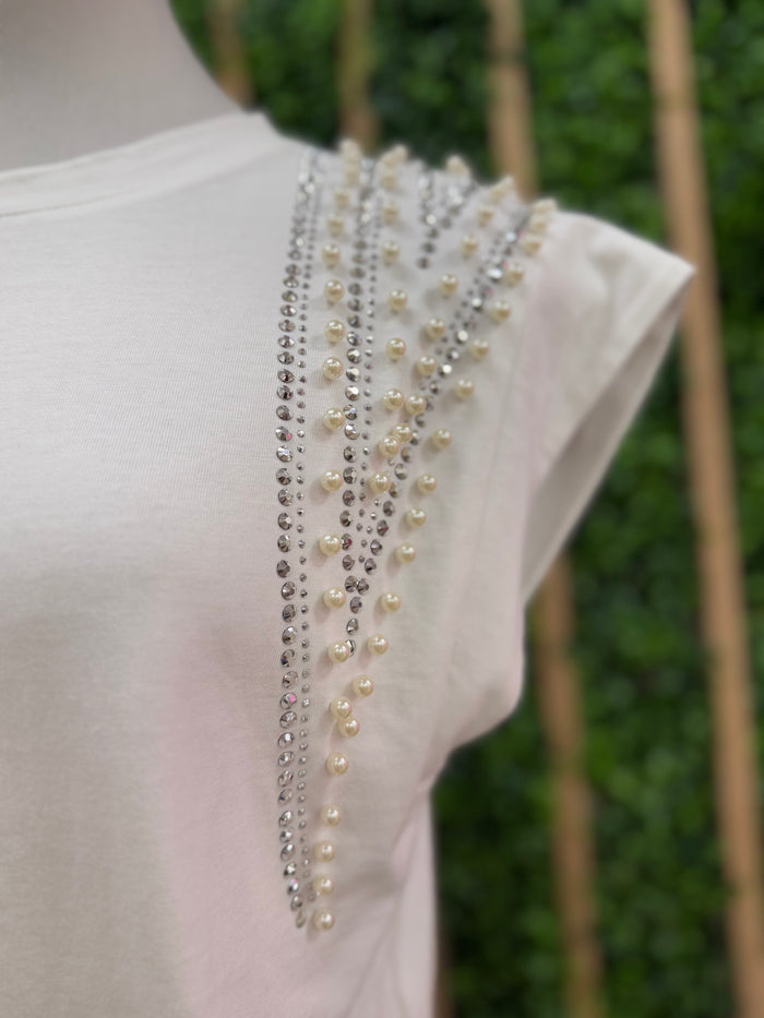 Shoulder Studded Muscle Tee