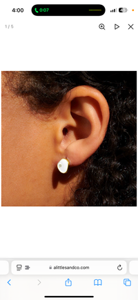 Little Moments Beau White Enamel Stud Earrings