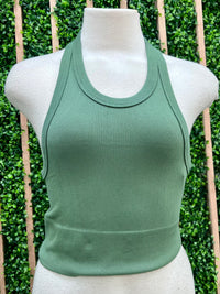 High Neck Racerback Crop Basic