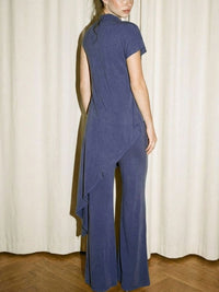 Asymmetrical Tunic & Wide Leg Pant Set