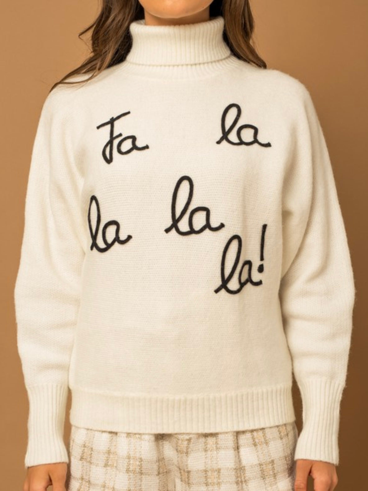 Fa La La Embossed Sweater