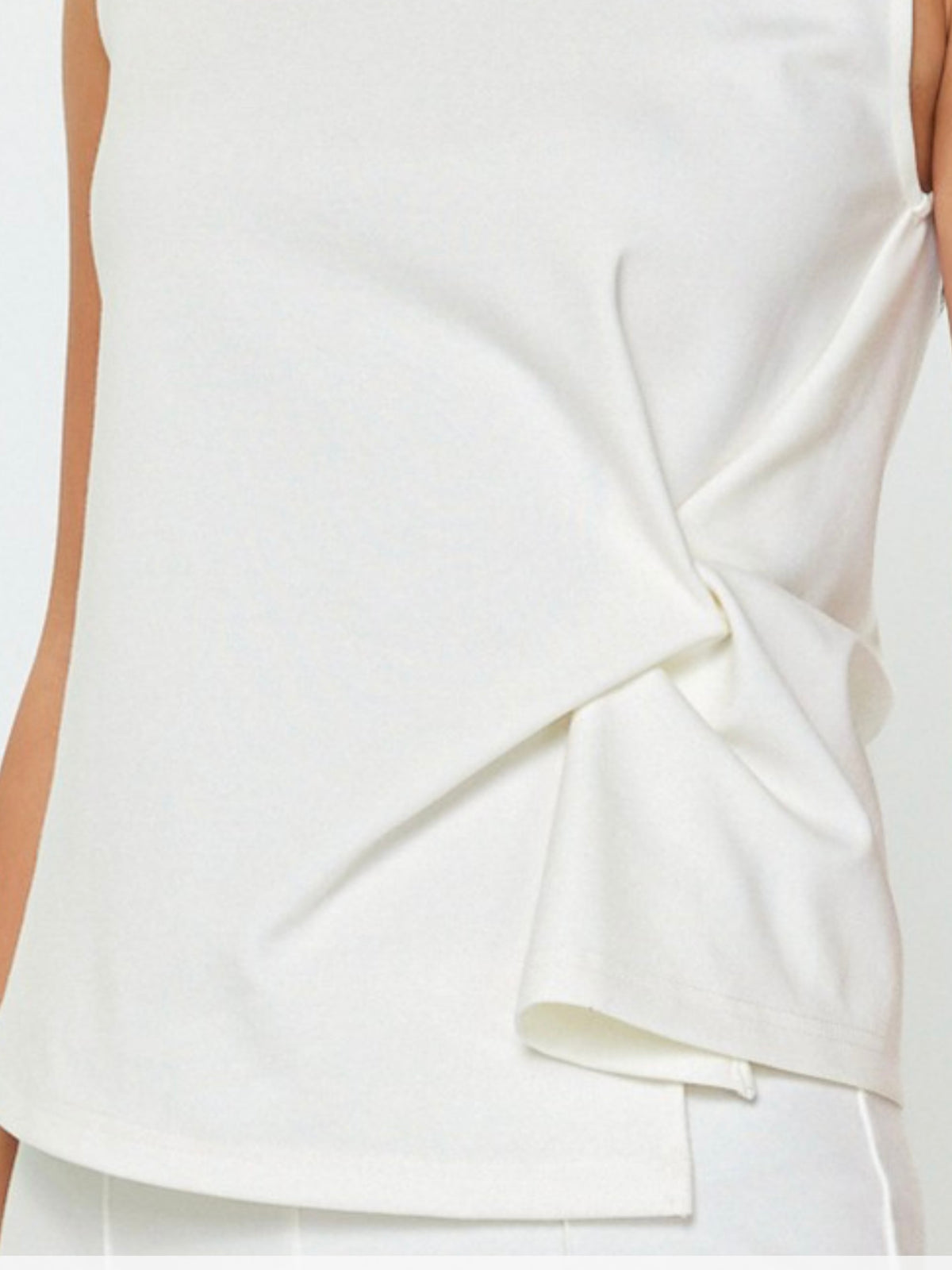 Twist Detail Ponte Sleeveless Top
