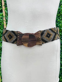Boho Beaded Elastic Belts