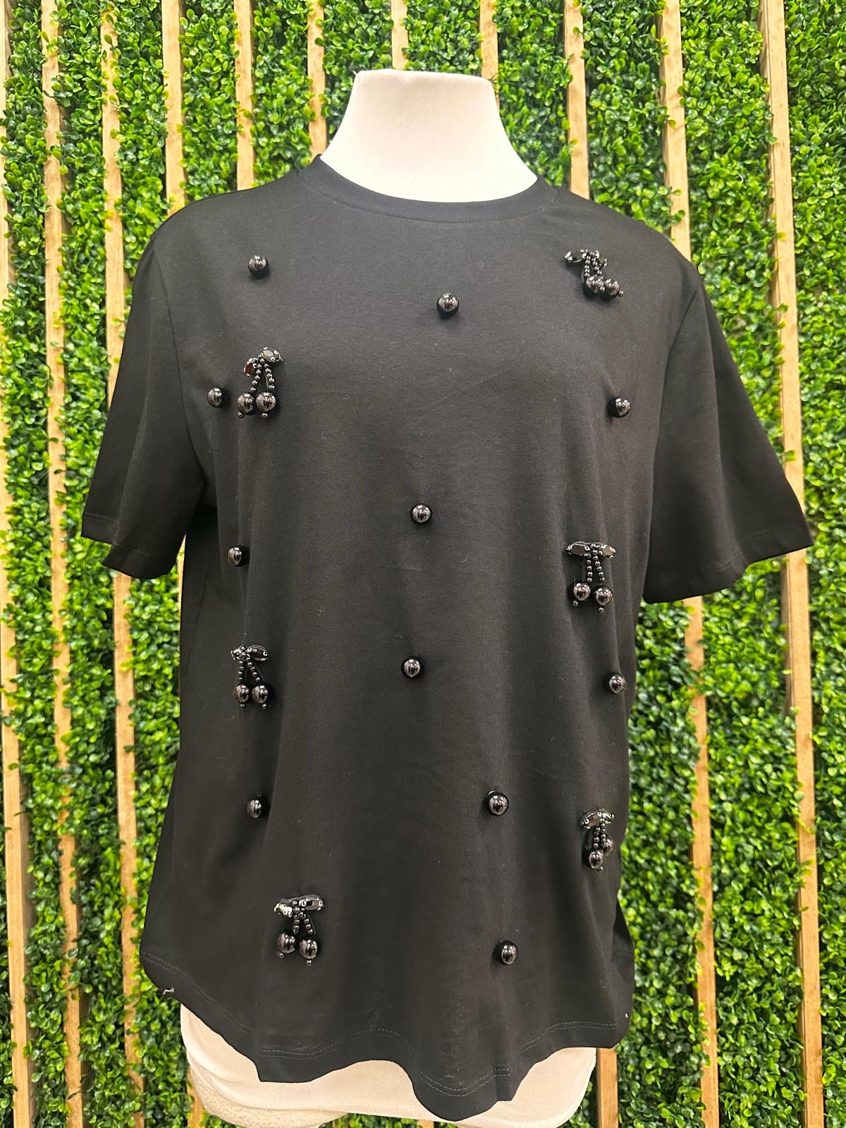 Cherry Stone EMbellished Tee