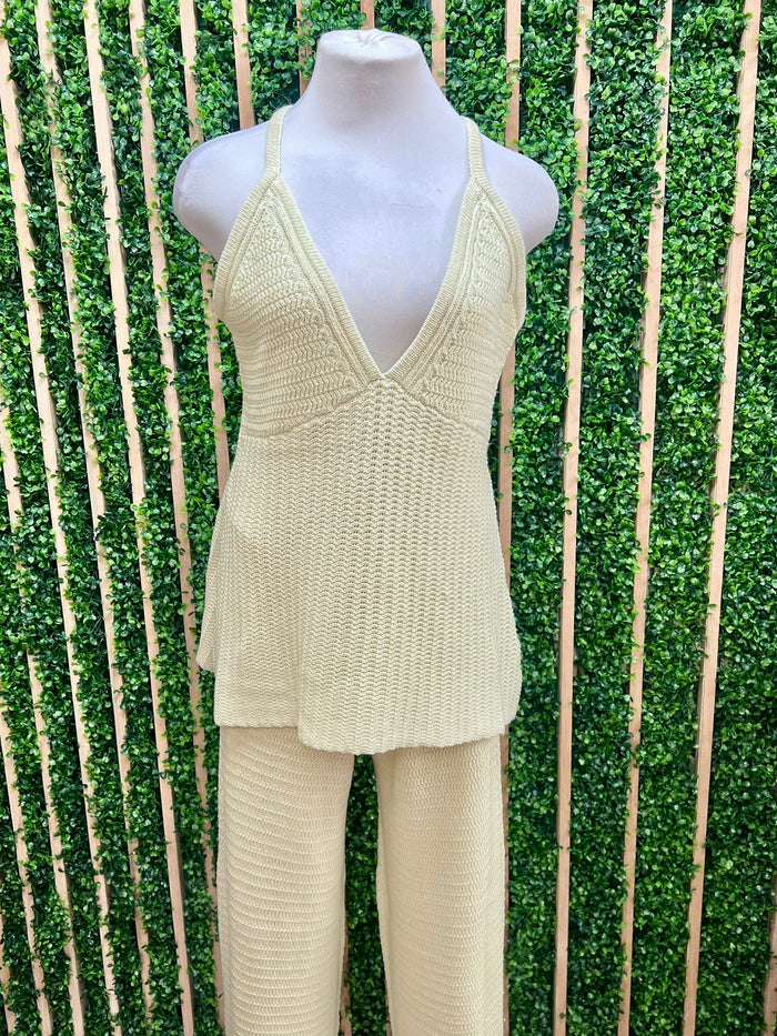 Natural Flared Knit Set
