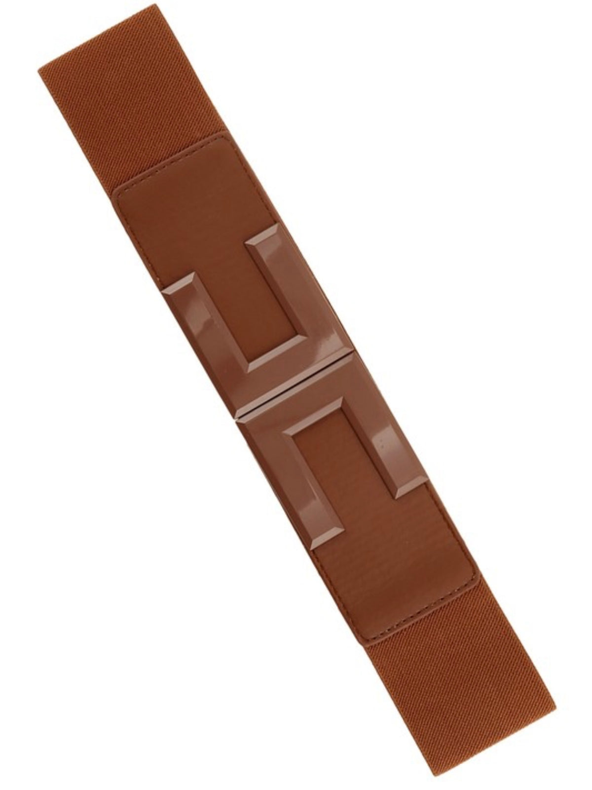 H Enamel Buckle Elastic Belt